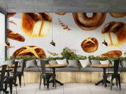 3D Watercolor Bakery Background Wall Mural Wallpaper GD 5218- Jess Art Decoration