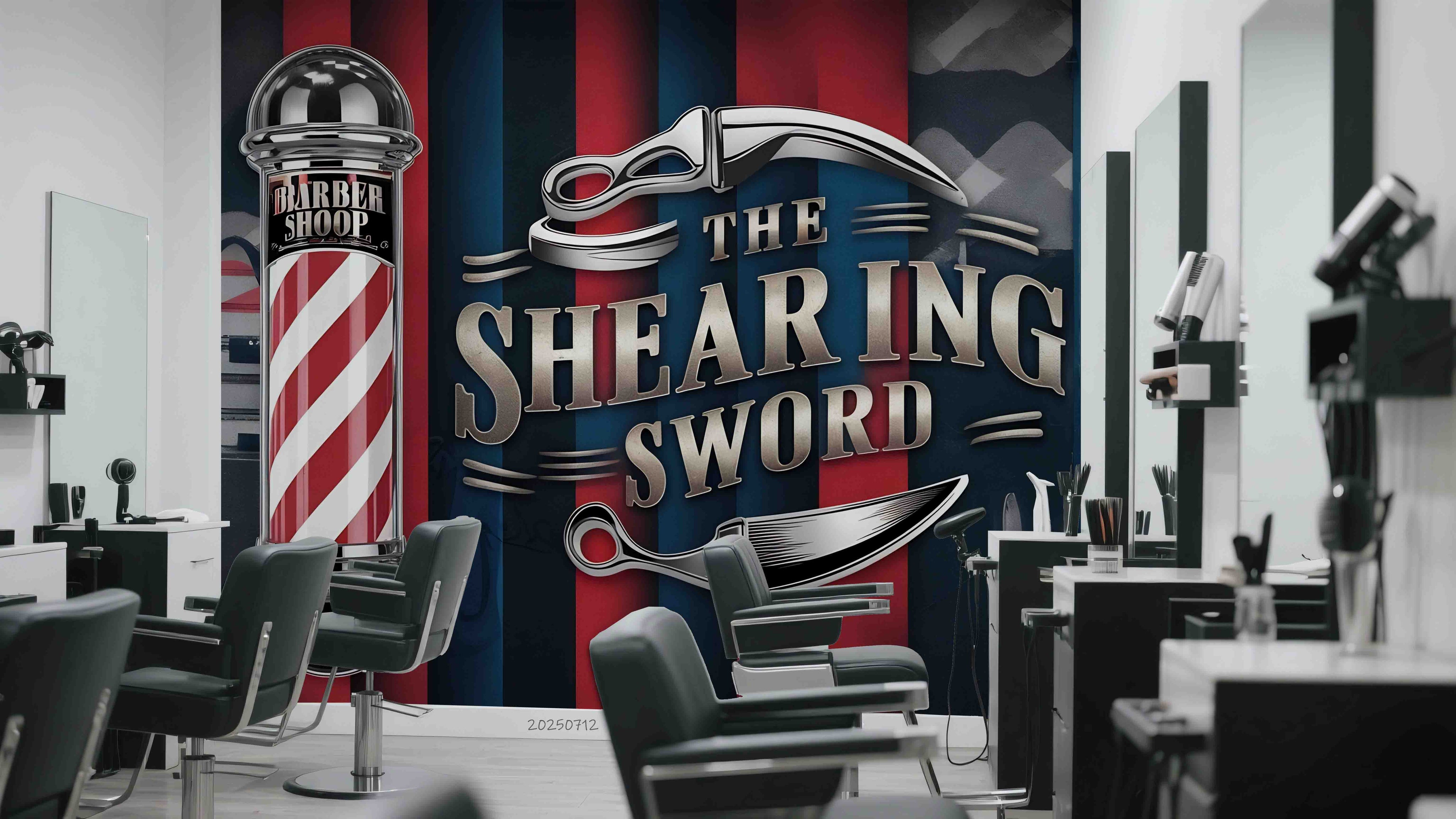 3D Barber Shop Hair Salon Haircut Specialist Wall Mural Wallpaper 14