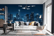 3D City Night View Mansion Wall Mural Wallpaper YXL 2487