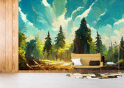 3D Sky Cloud Forest Landscape Oil Painting Wallpaper Wall Mural Wall Decor Wall Art Wall Sticker Remoable Wallpaper LQH