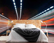 3D Tunnel Car Lighting Wall Mural Wallpaper GD 3120- Jess Art Decoration