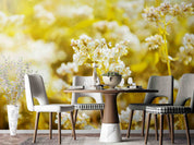 3D White Floral Wallpaper Wall Mural Wall Decor Wall Art Wall Sticker Remoable Wallpaper