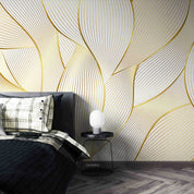 3D Geometric Line Petal Wall Mural Wallpaper YXL 2638