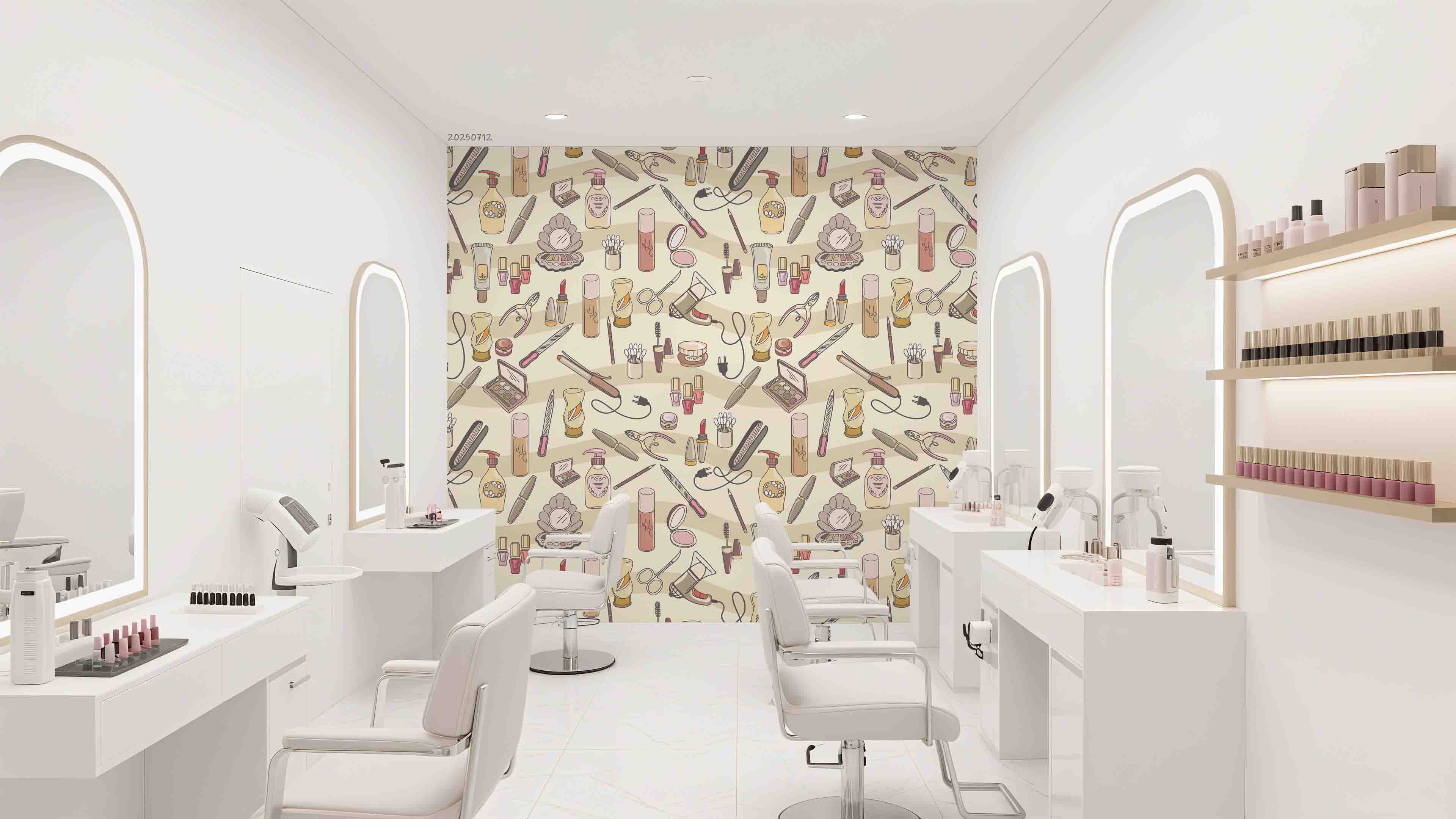 3D Salon Shop Beauty Salon Manicure Set Manicure Tools Wall Mural Wallpaper 34