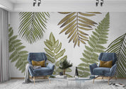 3D Modern Green Plant Leaf Vein Fern Nature Art Background Wall Mural Wallpaper GD 5579- Jess Art Decoration
