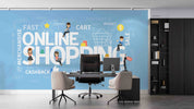 3D Office Business Commerce Technology Online Shopping Wall Mural Wallpaper 11
