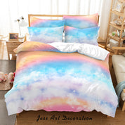 3D Sky Cloud Star Quilt Cover Set Bedding Set Duvet Cover Pillowcase 94