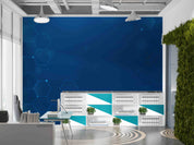 3D Office Business Technology Particle Mesh Wall Mural Wallpaper 5