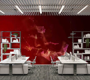 3D Office Business Commerce Technology Red Modern Wall Mural Wallpaper 57