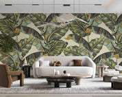 3D Retro Tropical Banana Leaf Wall Mural Wallpaper GD 4688- Jess Art Decoration