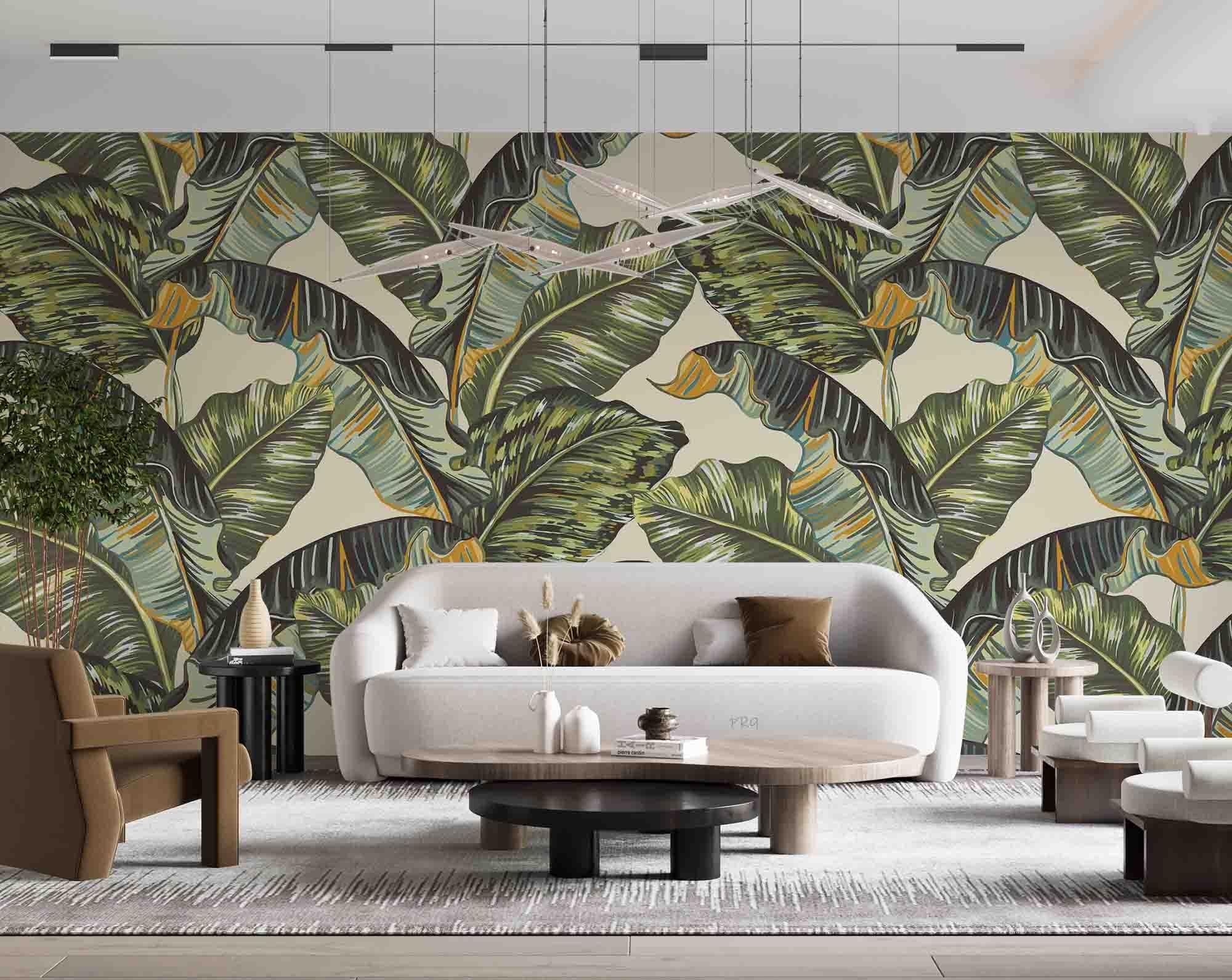 3D Retro Tropical Banana Leaf Wall Mural Wallpaper GD 4688- Jess Art Decoration