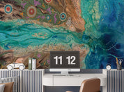 3D Abstract Ocean Mountain Wall Mural Wallpaper YXL 8- Jess Art Decoration