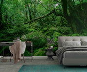 3D Green Forest Tree Scenery Wallpaper Wall Mural Wall Decor Wall Art Wall Sticker Remoable Wallpaper LQH