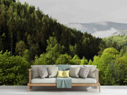 3D Sky Green Forest Mountains Nature Scenery Wallpaper Wall Mural Wall Decor Wall Art Wall Sticker Remoable Wallpaper LQH