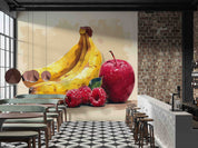 3D Pattern Apple Banana Wall Mural Wallpaper YXL 249