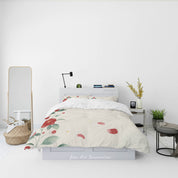 3D Floral Leaf Rose Quilt Cover Set Bedding Set Duvet Cover Pillowcase 349