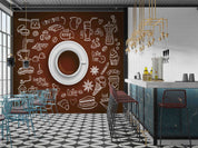 3D Doodle Style Coffee Drink Icon Set Coffee Cup Wall Mural Wallpaper GD 5533- Jess Art Decoration