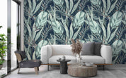 3D Vintage Tropical Floral Botanical Leaf Pattern Wall Mural Wallpaper GD 4240- Jess Art Decoration