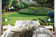3D Tree Grassland Floral Green Wall Mural Wallpaper YXL 3068