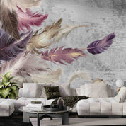 3D Luxury Colorful Feather Pattern Wall Mural Wallpaper GD 4177- Jess Art Decoration