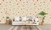 3D Floral Heronsbill Blue Wall Mural Wallpaper YXL 2269