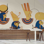 3D Ancient Egypt Background Egyptian Hieroglyphics Symbols Wallpaper Wall Mural Wall Decor Wall Art Wall Sticker Remoable Wallpaper LQH 3