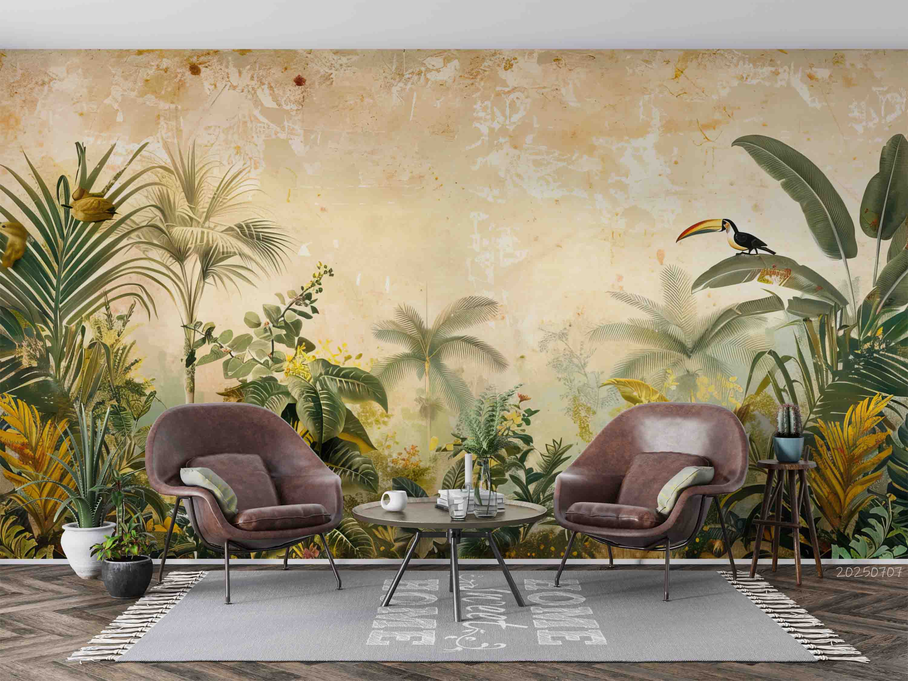 3D ropical Jungle Plants Palm Banana Wallpaper Wall Mural Wall Decor Wall Art Wall Sticker Remoable Wallpaper 36