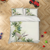 3D Tree Leaf Bird Quilt Cover Set Bedding Set Duvet Cover Pillowcase 264