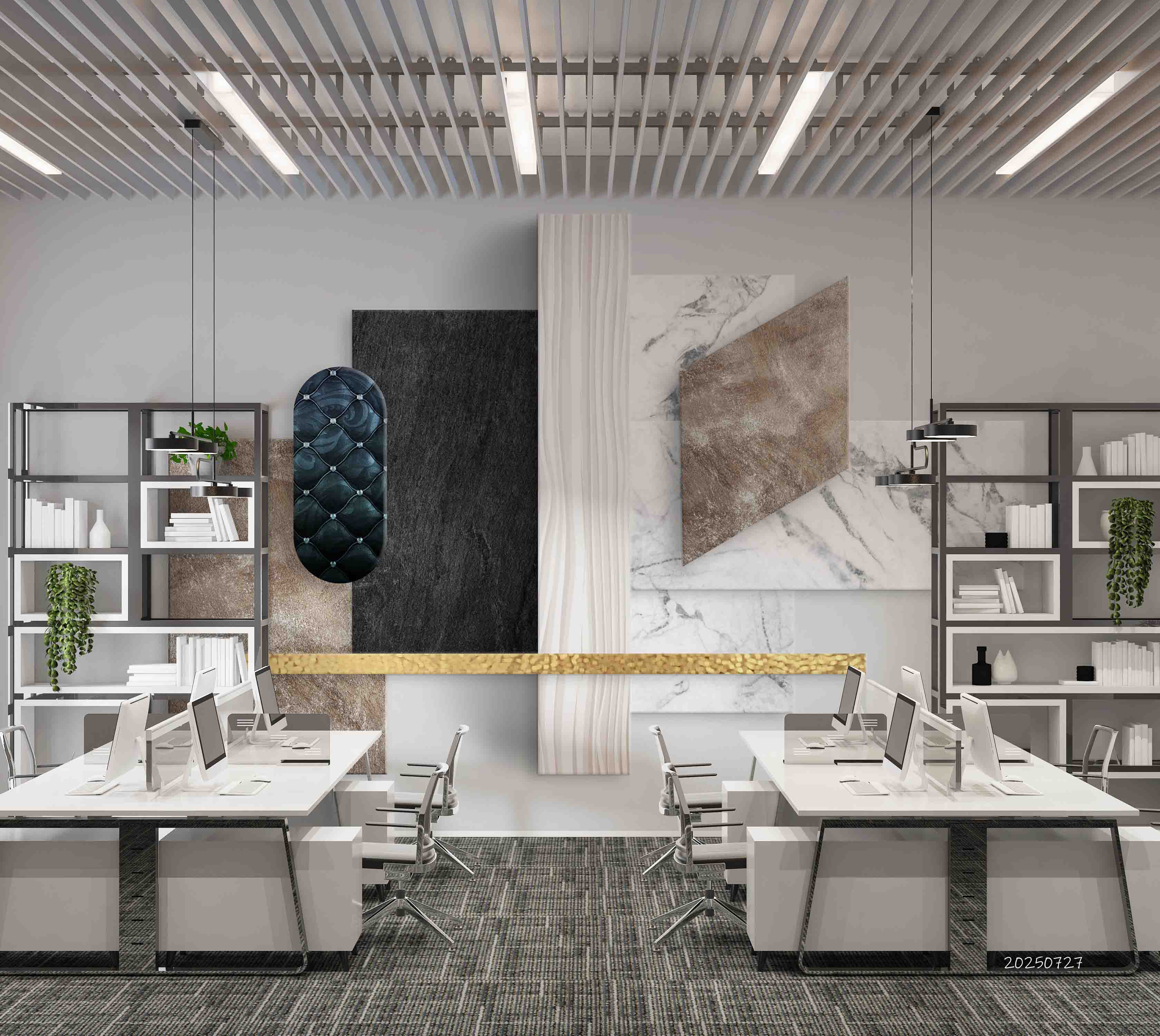 3D Office Business Commerce Marble Modern Abstract Wall Mural Wallpaper 46