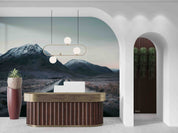 3D Hotel Inn Motel Hostel Resort Manor Landscape Mountains Wall Mural Wallpaper 3