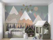 3D Cartoon Mountain Sun Kids Wall Mural Wallpaper GD 4985- Jess Art Decoration