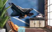 3D Air Force Showcases F-35A Lightning II Aircraft Wall Mural Wallpaper GD 5380- Jess Art Decoration