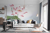 3D Floral Lotus Leaf Pond Wall Mural Wallpaper YXL 2956