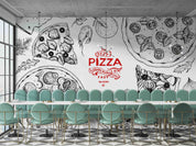 3D Restaurant Snack Bar Diner Fast Food Pizza Wall Mural Wallpaper 46
