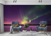 3D Pink Aurora Sky Forest Snow Scenery Wallpaper Wall Mural Wall Decor Wall Art Wall Sticker Remoable Wallpaper 18