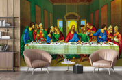 3D Religious Supper Painting classical religious oil painting wall mural wallpaper for dining room - view 3