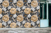 3D Retail Shop Store Market Trade Floral Pattern Wall Mural Wallpaper 0