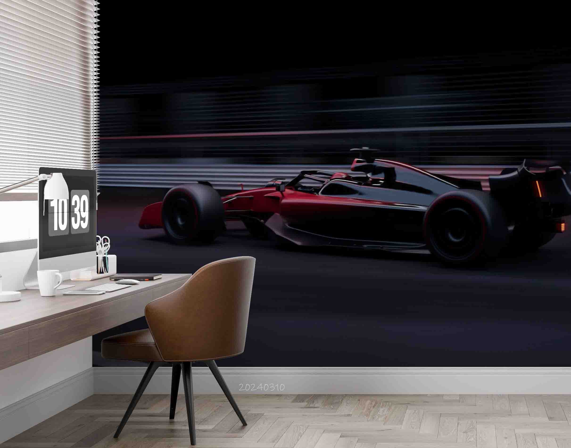 3D Red F1 Formula One Racing Wallpaper Wall Mural Wall Decor Wall Art Wall Sticker Remoable Wallpaper