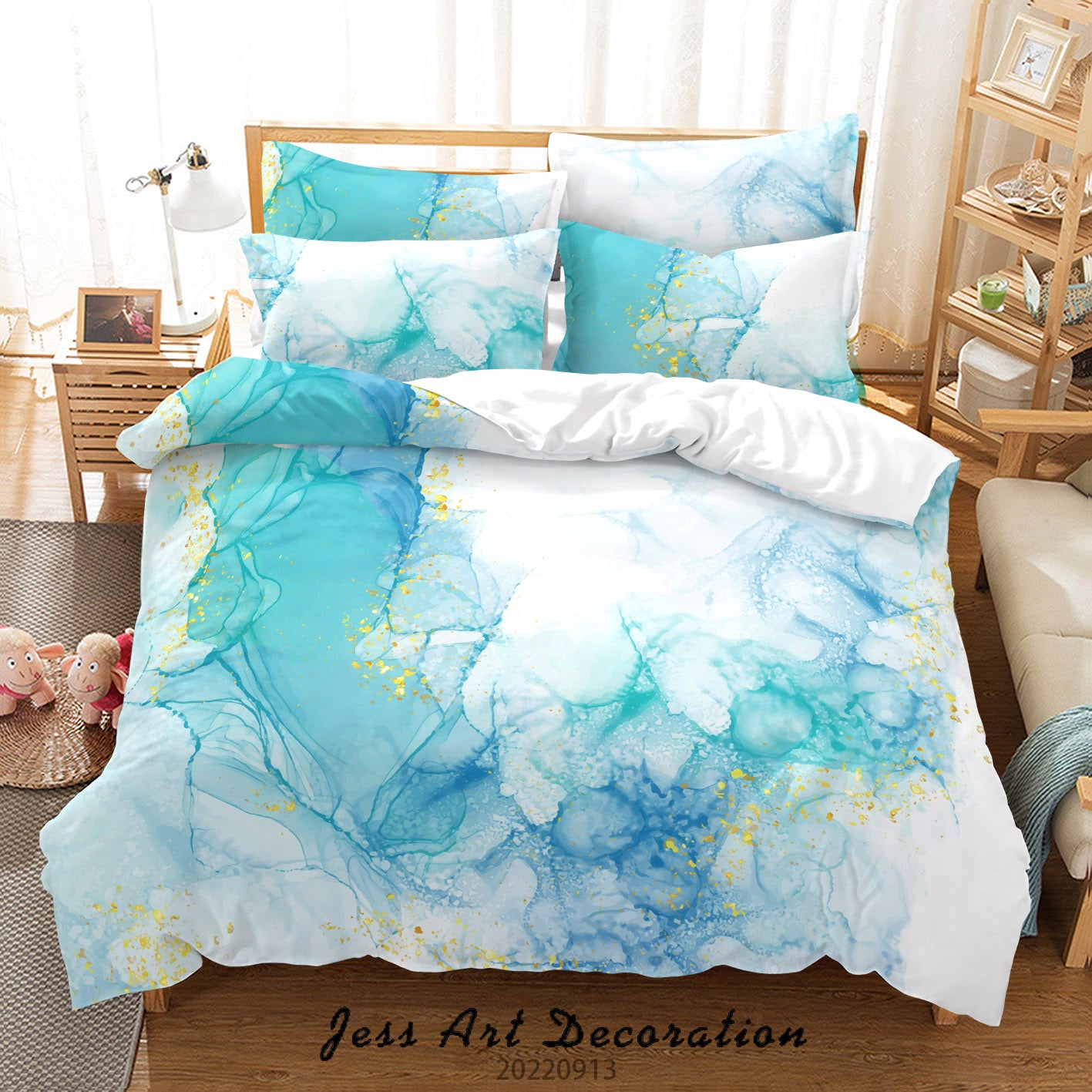 3D Ink And Wash Fluid Ripple Quilt Cover Set Bedding Set Duvet Cover Pillowcase 123