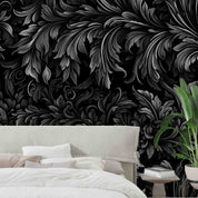 3D Artistic Black Leaf Background Wallpaper Wall Mural Wall Decor Wall Art Wall Sticker Remoable Wallpaper