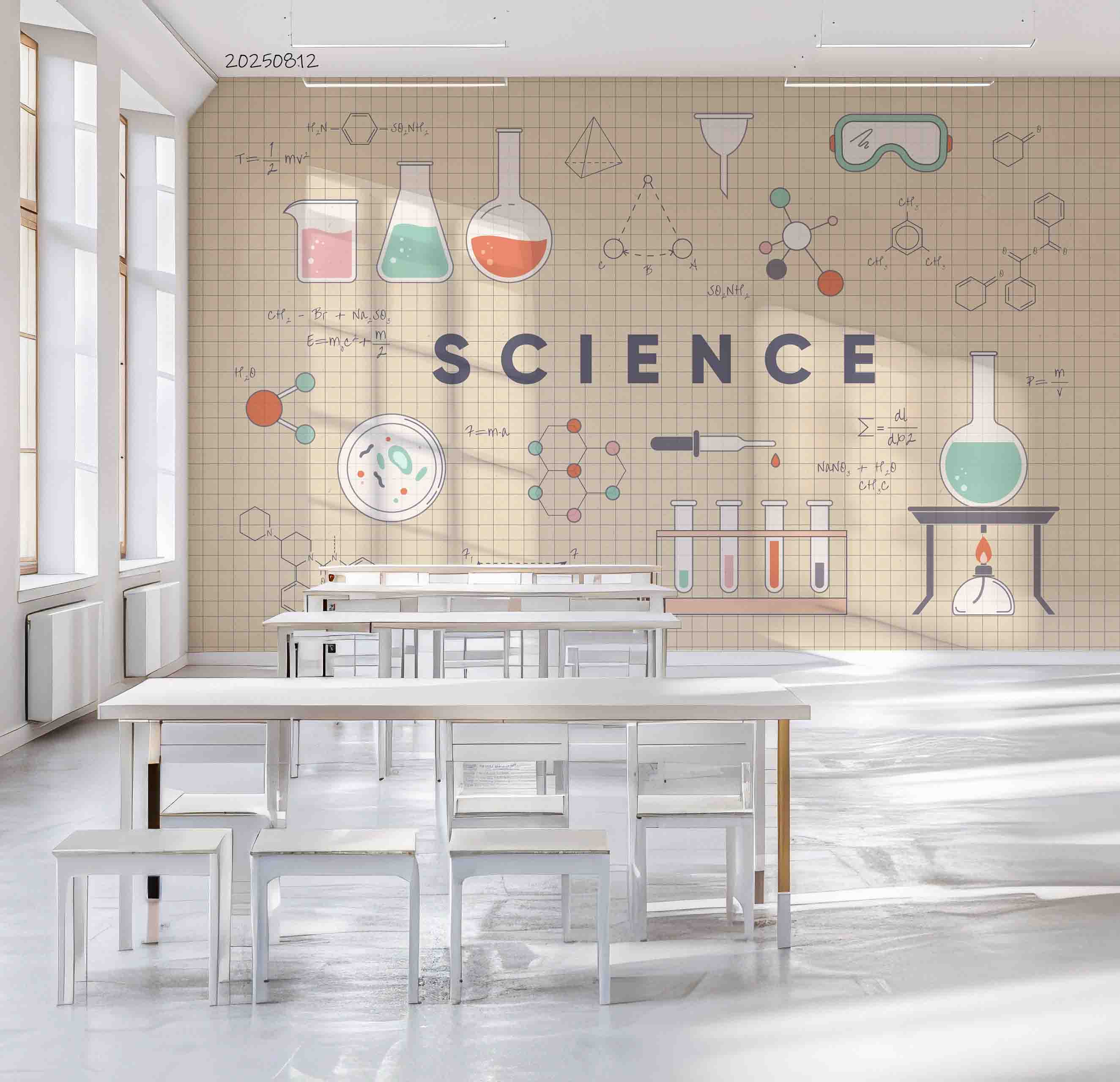 3D School STEM Science Lab Classroom Teaching Aid Chemistry Wall Mural Wallpaper 49
