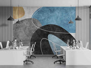 3D Office Business Commerce Geometric Lines Wall Mural Wallpaper 19