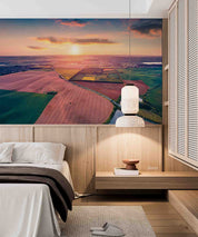 3D Hotel Inn Motel Hostel Resort Manor Scenery Sunrise Wall Mural Wallpaper 4