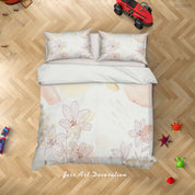 3D Floral Leaf Line Quilt Cover Set Bedding Set Duvet Cover Pillowcase 293