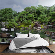 3D Tree Grassland Mountain Sea Stone Wall Mural Wallpaper YXL 3057