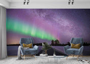 3D Green Aurora Snow Forest Scenery Wallpaper Wall Mural Wall Decor Wall Art Wall Sticker Remoable Wallpaper 21