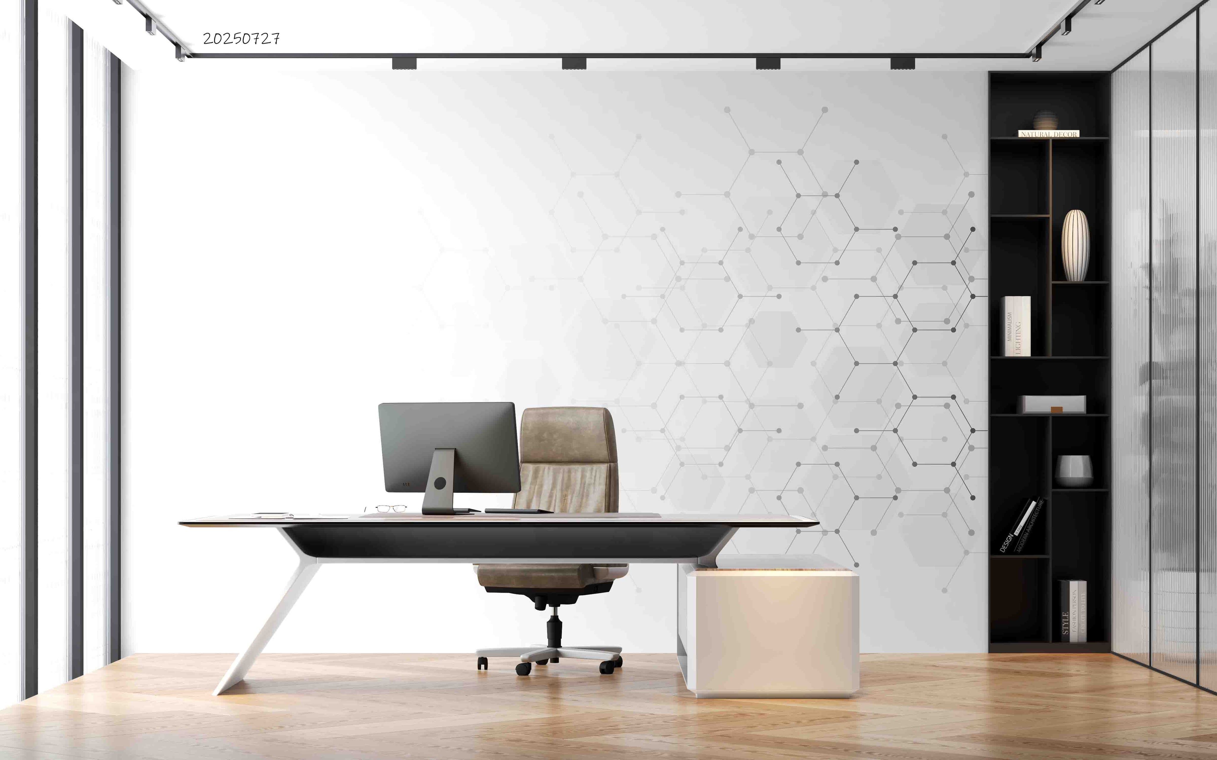 3D Office Business Commerce Technology Geometric Modern Wall Mural Wallpaper 52