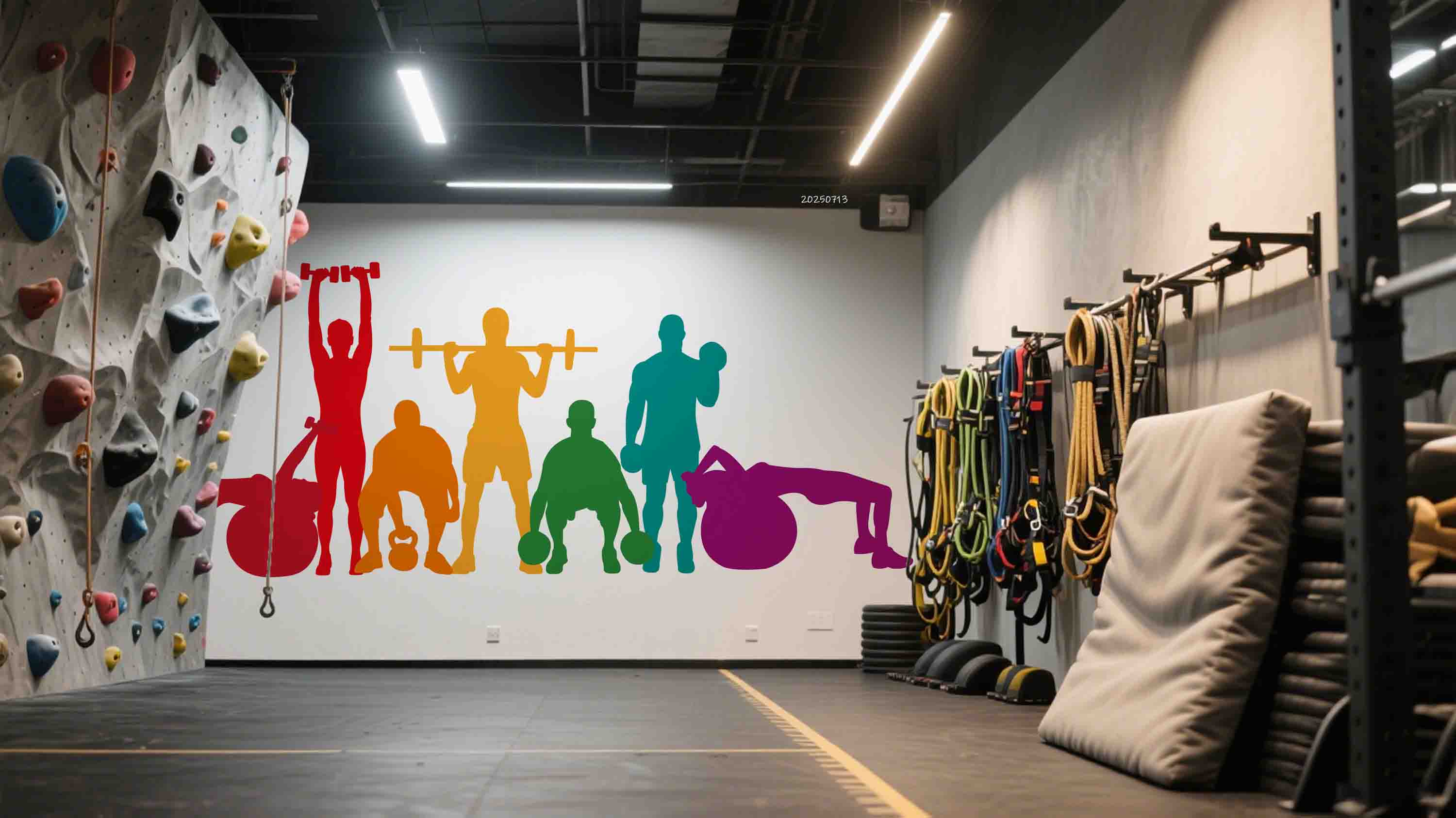 3D Gym Fitness Gymnasium Dumbbell Wall Mural Wallpaper 48