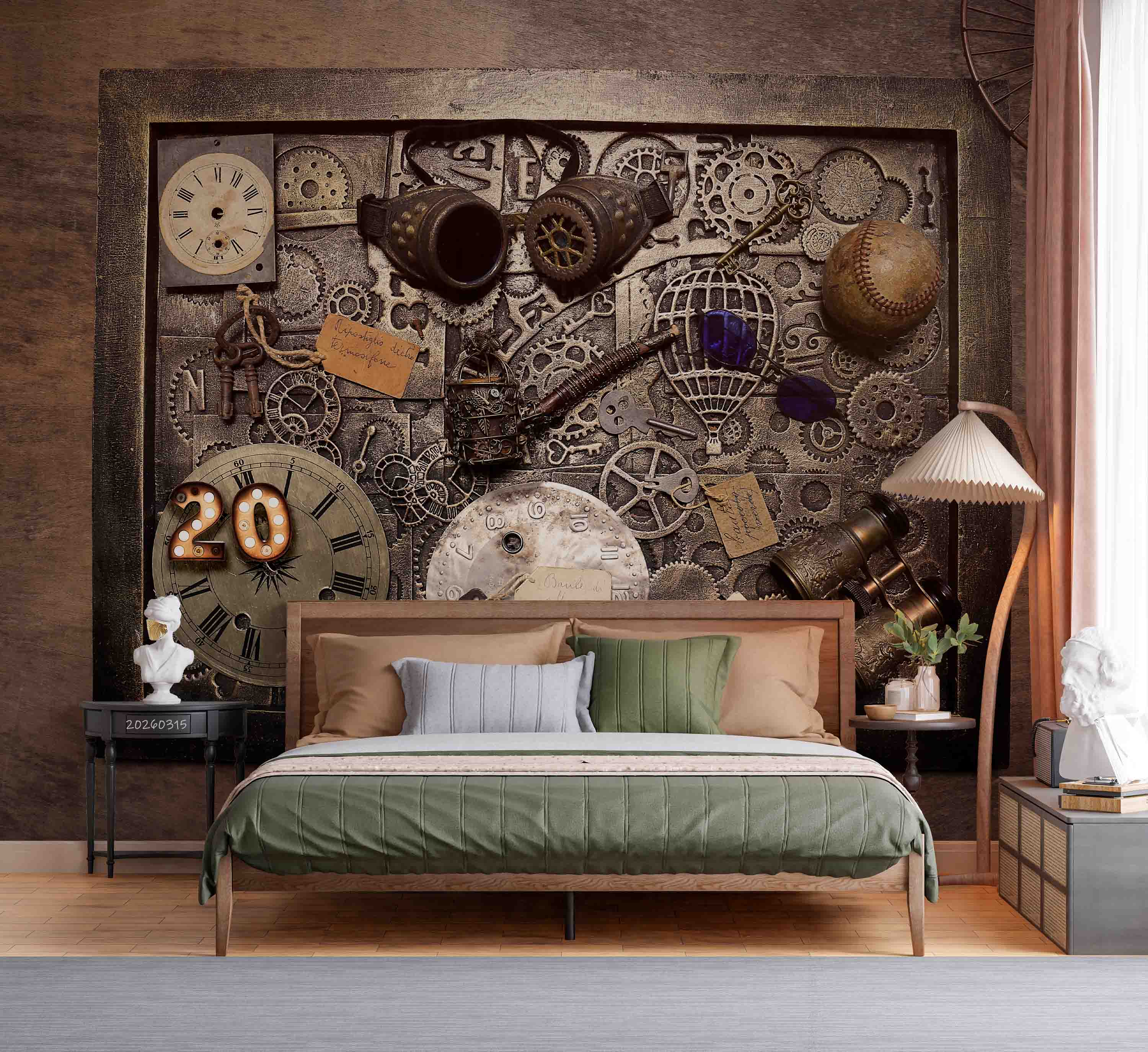 3D Retro Mechanical Clock Gear Steampunk Wallpaper Wall Mural Wall Decor Wall Art Wall Sticker Remoable Wallpaper