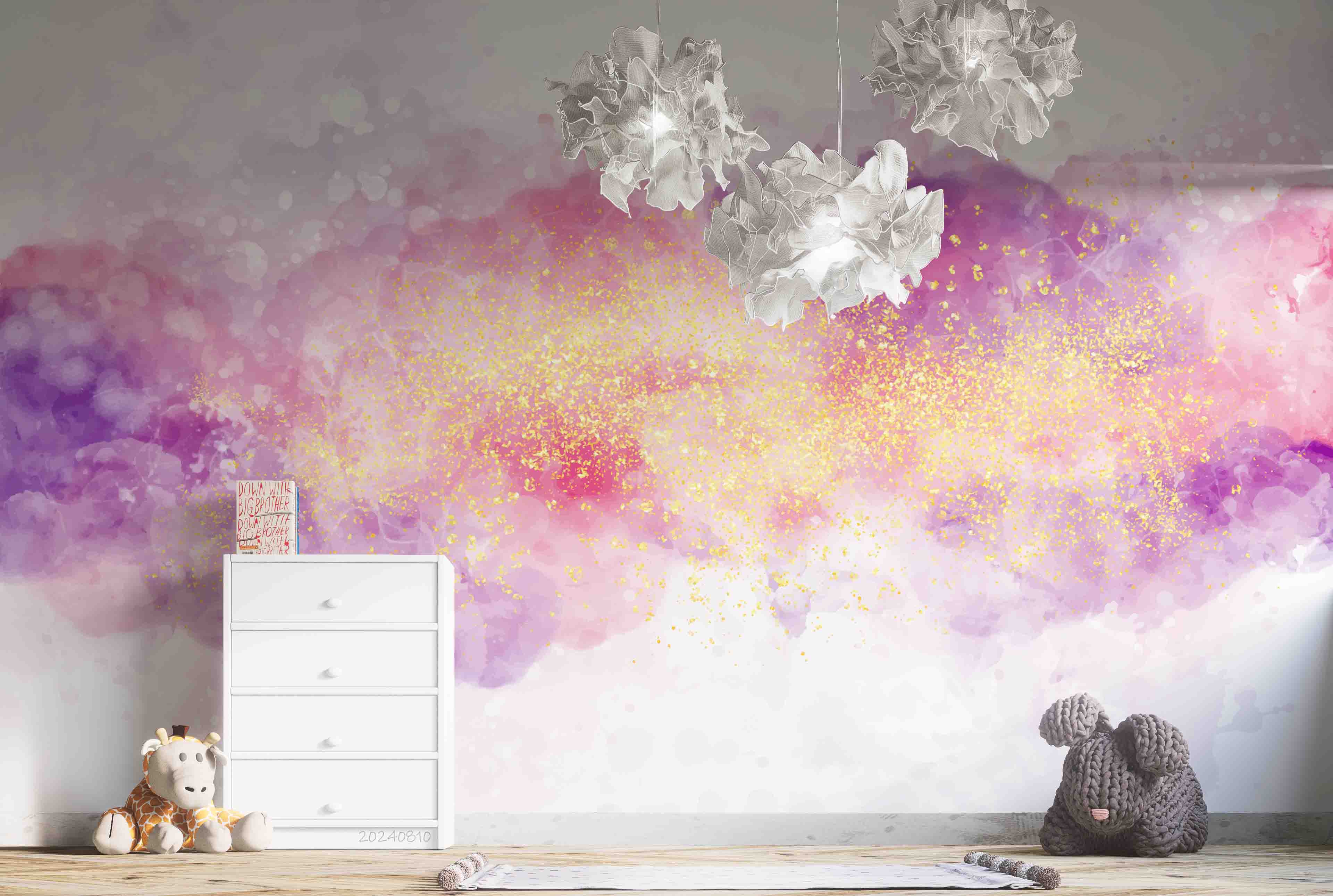 3D Abstract Damaskeen Fog Wall Mural Wallpaper YXL 155